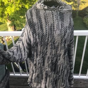 Knit hooded sweater